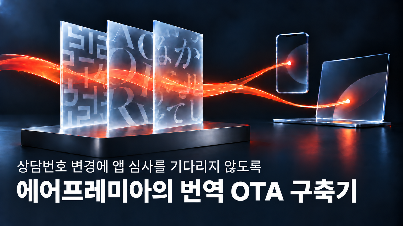 다국어 번역이 앱과 웹에 전달되는 번역 OTA 대표 이미지